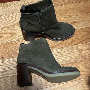Vince Camuto Olive Suede Ankle Boots